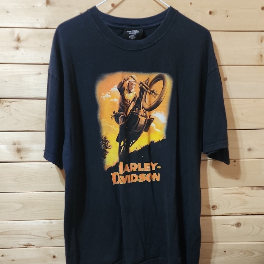 Harley-Davidson Black Graphic T-Shirt for Men Size Xl